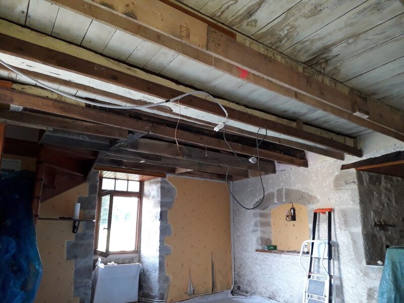 Rénovation plafond lambris
